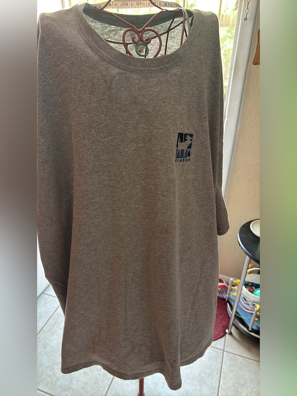 Gildan Gray Short-Sleeve T-Shirt with Small Alaska Logo